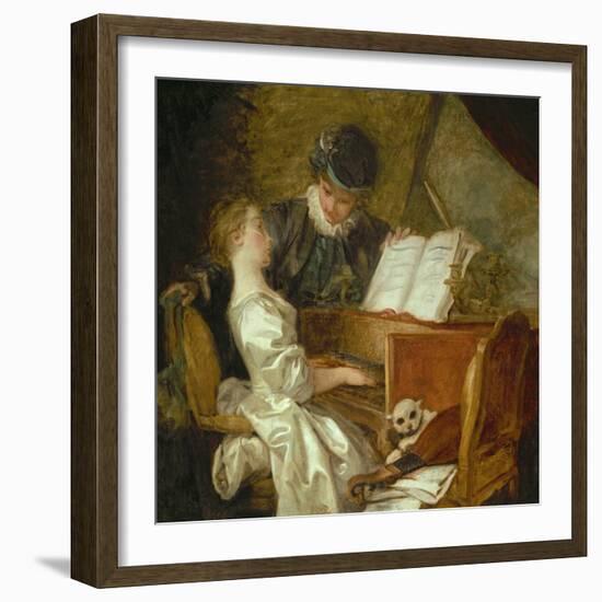 The Music Lesson-Jean-Honoré Fragonard-Framed Giclee Print