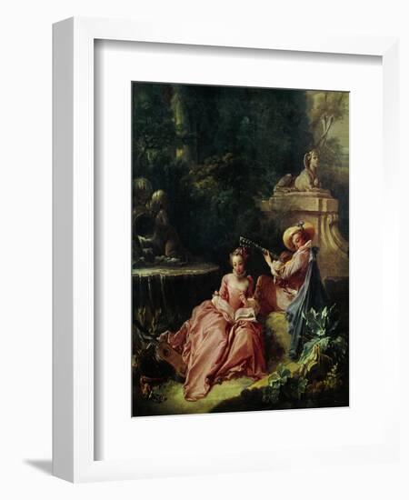 The Music Lesson-Francois Boucher-Framed Giclee Print