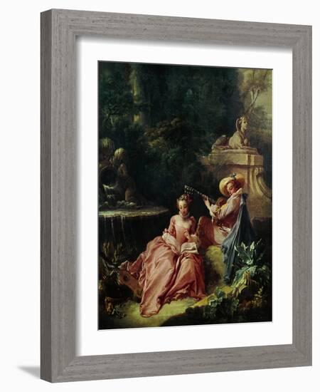 The Music Lesson-Francois Boucher-Framed Giclee Print