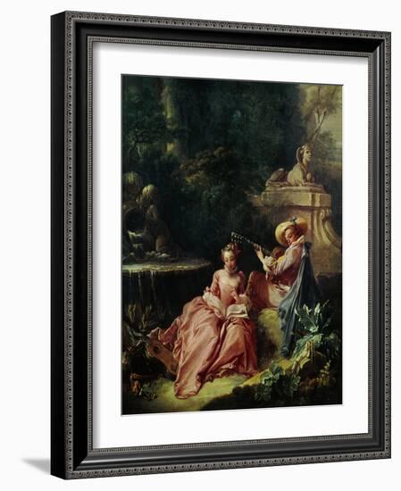 The Music Lesson-Francois Boucher-Framed Giclee Print