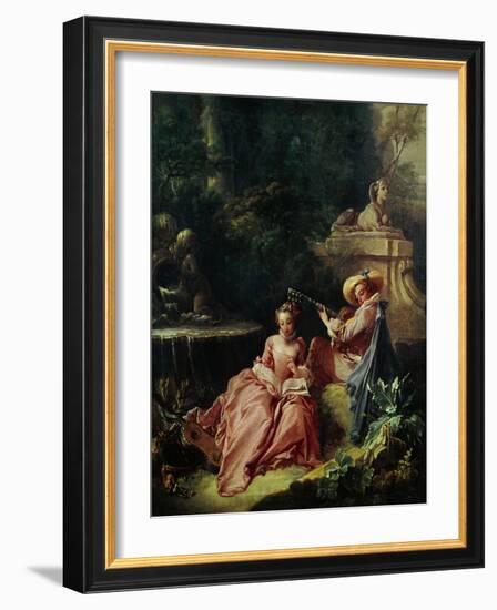 The Music Lesson-Francois Boucher-Framed Giclee Print