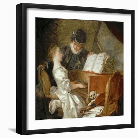 The Music Lesson-Jean-Honoré Fragonard-Framed Giclee Print