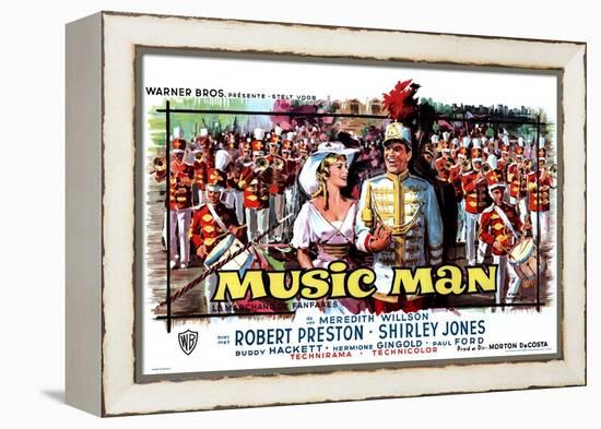 The Music Man, Belgian Movie Poster, 1962-null-Framed Stretched Canvas