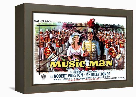 The Music Man, Belgian Movie Poster, 1962-null-Framed Stretched Canvas