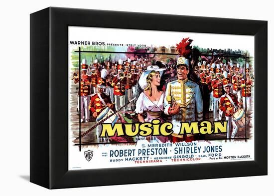 The Music Man, Belgian Movie Poster, 1962-null-Framed Stretched Canvas