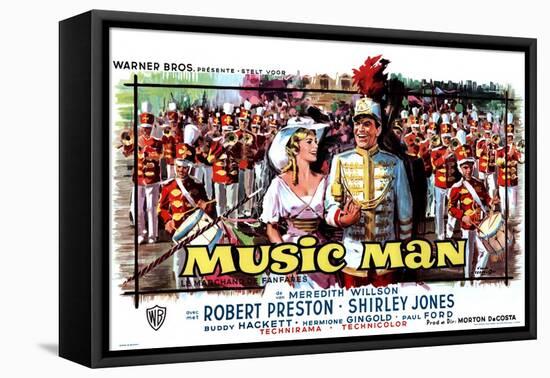 The Music Man, Belgian Movie Poster, 1962-null-Framed Stretched Canvas