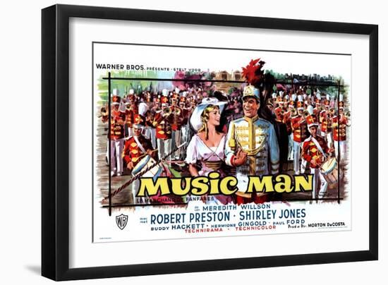 The Music Man, Belgian Movie Poster, 1962-null-Framed Art Print