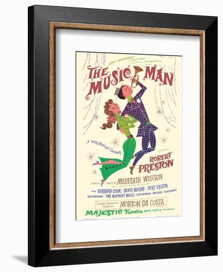 The Music Man - Starring Robert Preston - Majestic Theater Broadway-David Klein-Framed Art Print