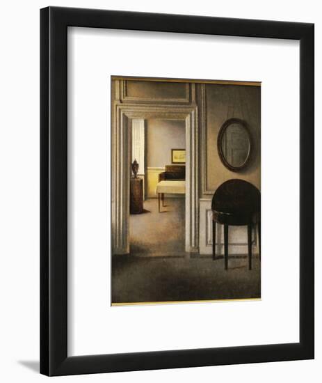 The Music Room, 30 Strandgade, C.1907-Vilhelm Hammershoi-Framed Premium Giclee Print