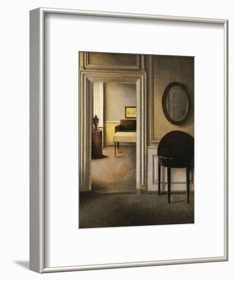 The Music Room, 30 Strandgade, circa 1907-Vilhelm Hammershoi-Framed Premium Giclee Print