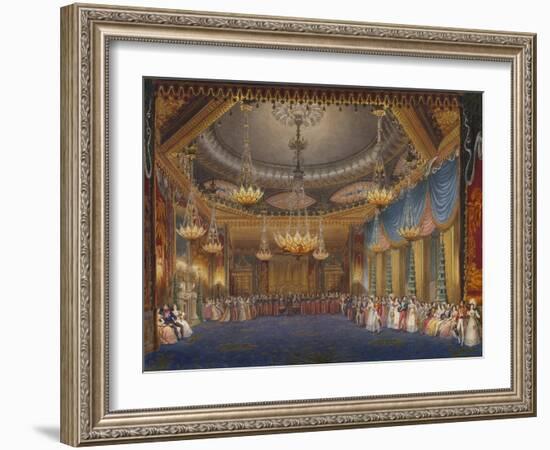 The Music Room. from 'The Royal Pavilion at Brighton'-John Nash-Framed Giclee Print