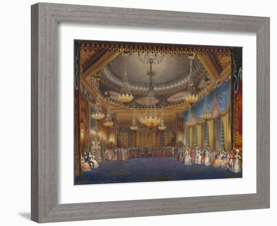 The Music Room. from 'The Royal Pavilion at Brighton'-John Nash-Framed Giclee Print