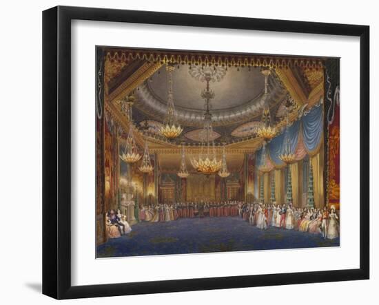 The Music Room. from 'The Royal Pavilion at Brighton'-John Nash-Framed Giclee Print