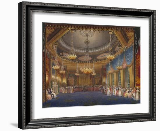 The Music Room. from 'The Royal Pavilion at Brighton'-John Nash-Framed Giclee Print