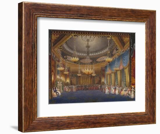 The Music Room. from 'The Royal Pavilion at Brighton'-John Nash-Framed Giclee Print