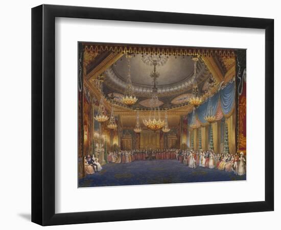 The Music Room. from 'The Royal Pavilion at Brighton'-John Nash-Framed Giclee Print