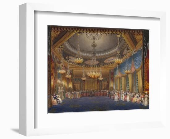 The Music Room. from 'The Royal Pavilion at Brighton'-John Nash-Framed Giclee Print