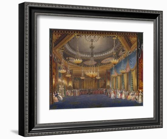 The Music Room. from 'The Royal Pavilion at Brighton'-John Nash-Framed Giclee Print