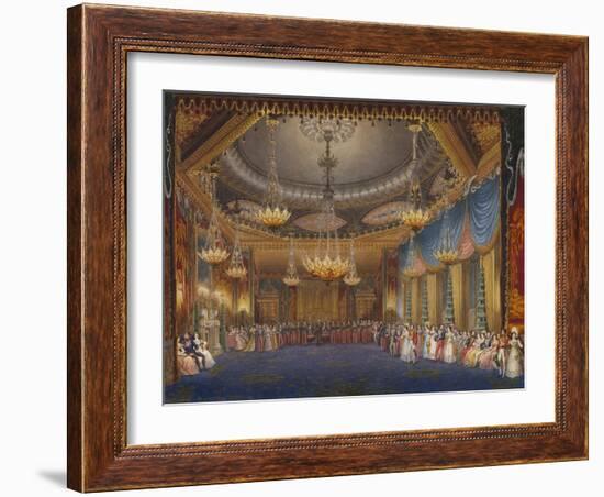 The Music Room. from 'The Royal Pavilion at Brighton'-John Nash-Framed Giclee Print