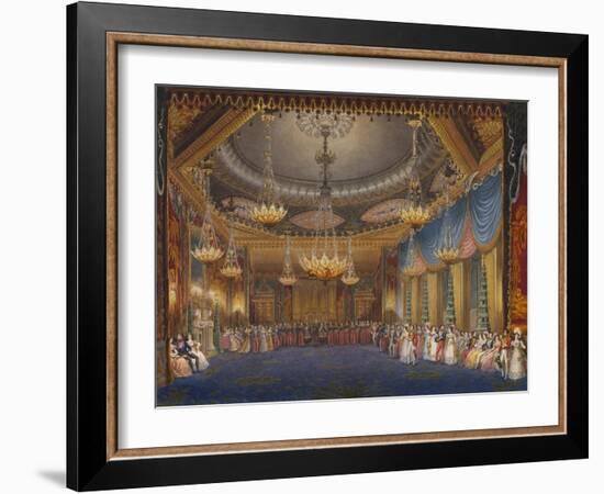 The Music Room. from 'The Royal Pavilion at Brighton'-John Nash-Framed Giclee Print