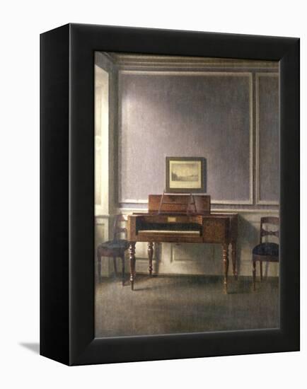 The Music Room-Vilhelm Hammershoi-Framed Premier Image Canvas