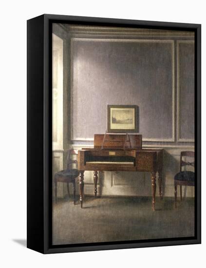 The Music Room-Vilhelm Hammershoi-Framed Premier Image Canvas