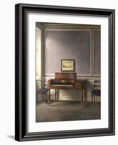 The Music Room-Vilhelm Hammershoi-Framed Giclee Print