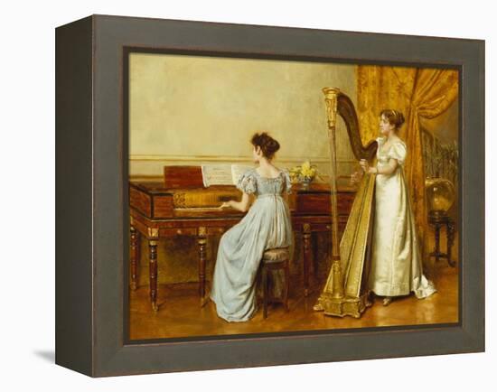 The Music Room-George Goodwin Kilburne-Framed Premier Image Canvas