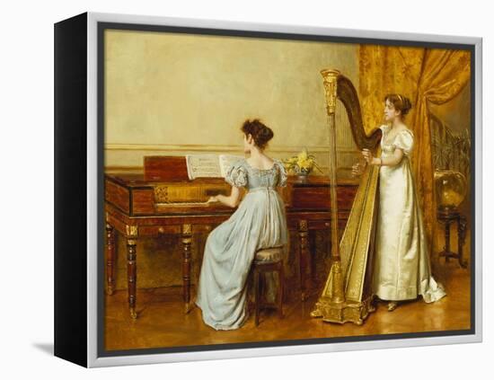 The Music Room-George Goodwin Kilburne-Framed Premier Image Canvas