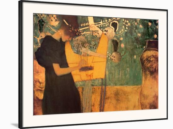 The Music-Gustav Klimt-Framed Art Print