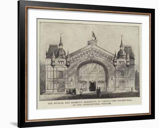 The Musical and Dramatic Exhibition at Vienna, the Concert-Hall of the International Theatre-null-Framed Giclee Print