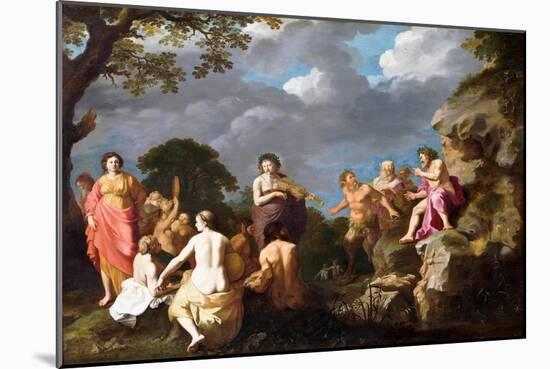 The Musical Contest Between Apollo and Marsyas, 1630-Cornelis van Poelenburgh-Mounted Giclee Print