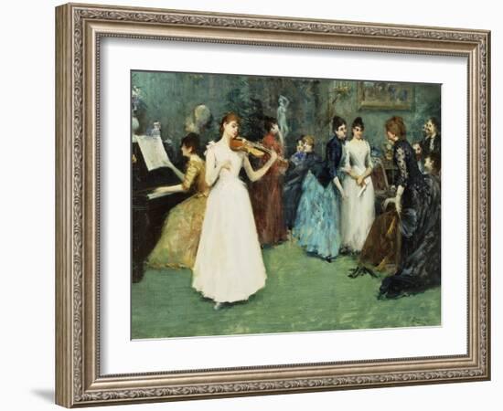 The Musical Party-Fausto Zonaro-Framed Giclee Print