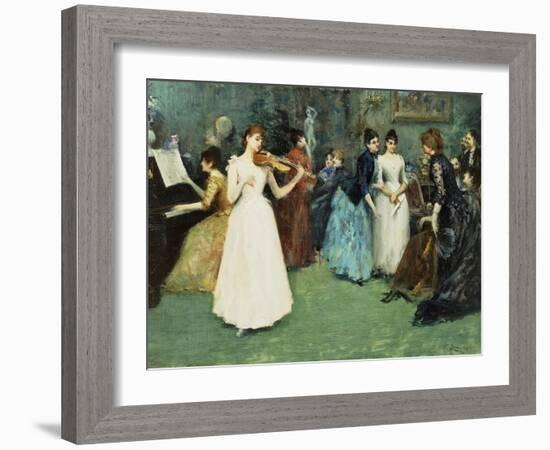 The Musical Party-Fausto Zonaro-Framed Giclee Print