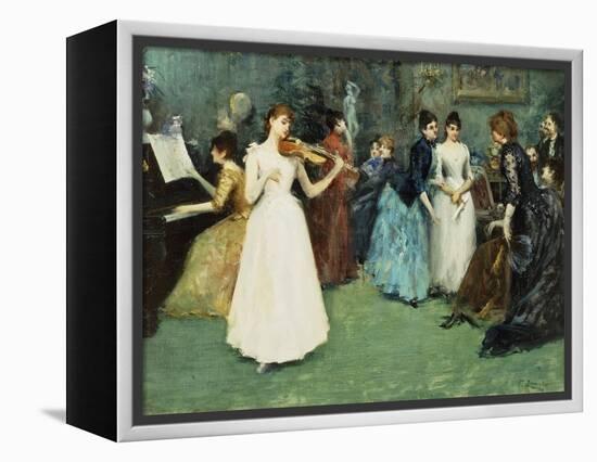 The Musical Party-Fausto Zonaro-Framed Premier Image Canvas