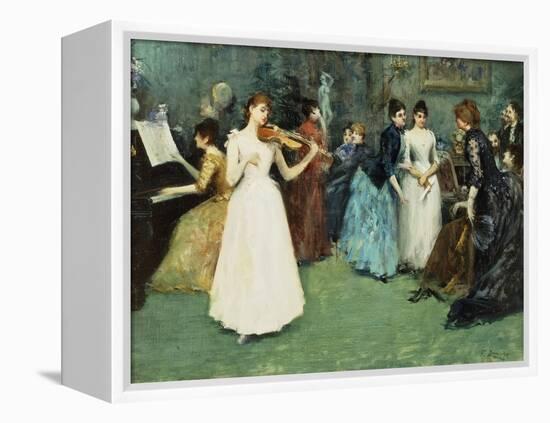 The Musical Party-Fausto Zonaro-Framed Premier Image Canvas