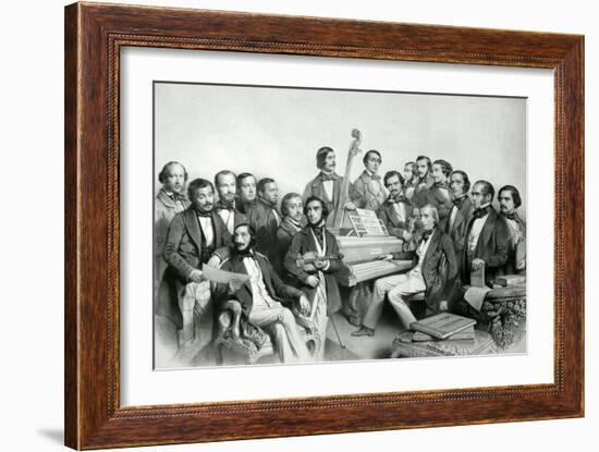 The Musical Union, Publ. by Hanhart, 1851-Charles Baugniet-Framed Giclee Print