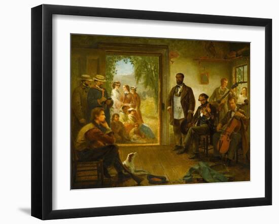The Musicale, Barber Shop, Trenton Falls, New York, 1866-Thomas Hicks-Framed Giclee Print