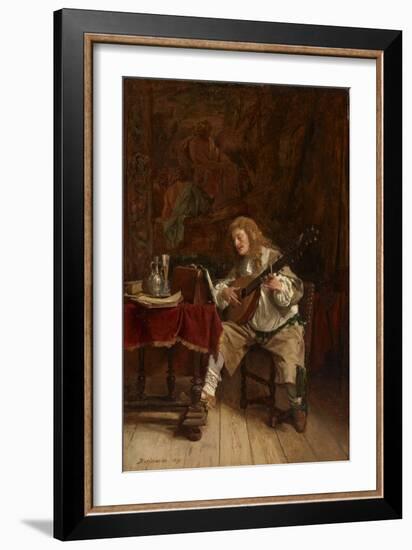 The Musician, 1859 (Oil on Panel)-Jean-Louis Ernest Meissonier-Framed Giclee Print