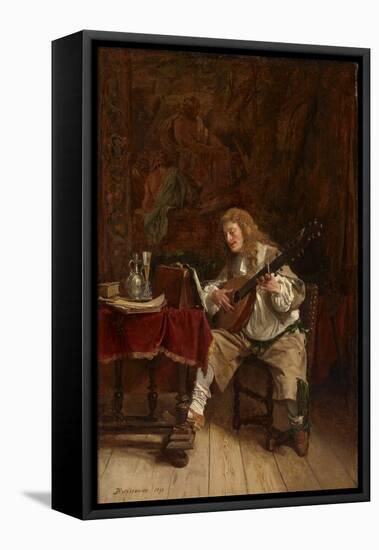 The Musician, 1859 (Oil on Panel)-Jean-Louis Ernest Meissonier-Framed Premier Image Canvas