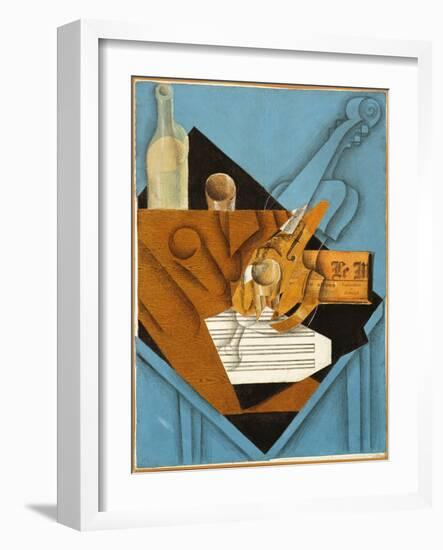 The Musician's Table, 1914 (Collage)-Juan Gris-Framed Giclee Print