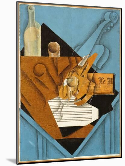 The Musician's Table, 1914 (Collage)-Juan Gris-Mounted Giclee Print