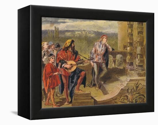 The Musician Sings in the Two Gentlemen of Verona: Act IV Scene II, C1875-Sir John Gilbert-Framed Premier Image Canvas