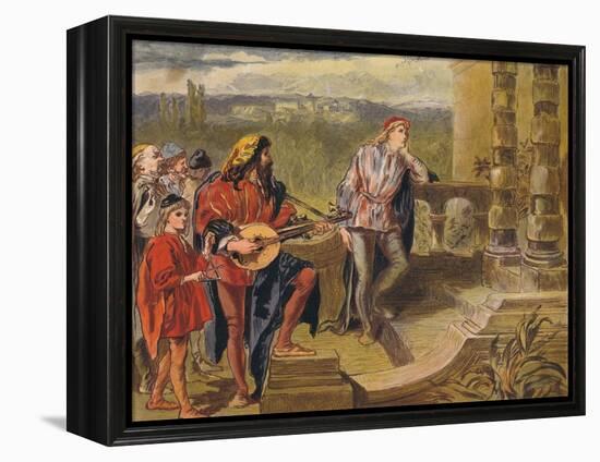 The Musician Sings in the Two Gentlemen of Verona: Act IV Scene II, C1875-Sir John Gilbert-Framed Premier Image Canvas