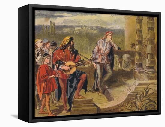 The Musician Sings in the Two Gentlemen of Verona: Act IV Scene II, C1875-Sir John Gilbert-Framed Premier Image Canvas