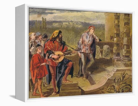 The Musician Sings in the Two Gentlemen of Verona: Act IV Scene II, C1875-Sir John Gilbert-Framed Premier Image Canvas