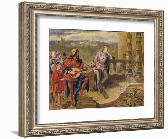 The Musician Sings in the Two Gentlemen of Verona: Act IV Scene II, C1875-Sir John Gilbert-Framed Giclee Print