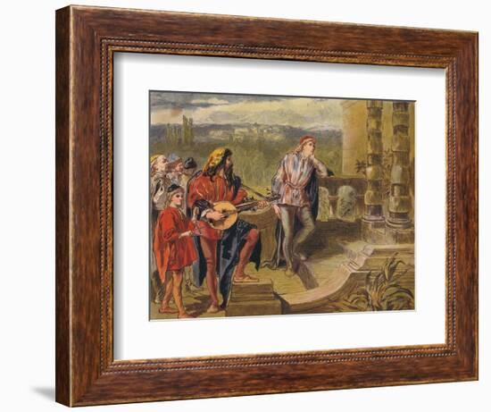 The Musician Sings in the Two Gentlemen of Verona: Act IV Scene II, C1875-Sir John Gilbert-Framed Giclee Print