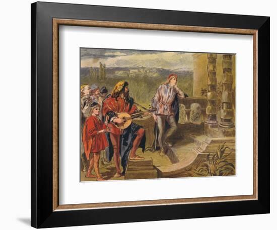 The Musician Sings in the Two Gentlemen of Verona: Act IV Scene II, C1875-Sir John Gilbert-Framed Giclee Print