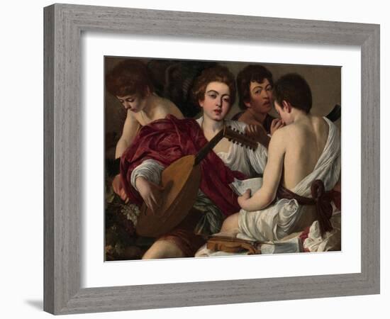 The Musicians, c.1595-Michelangelo Merisi da Caravaggio-Framed Giclee Print